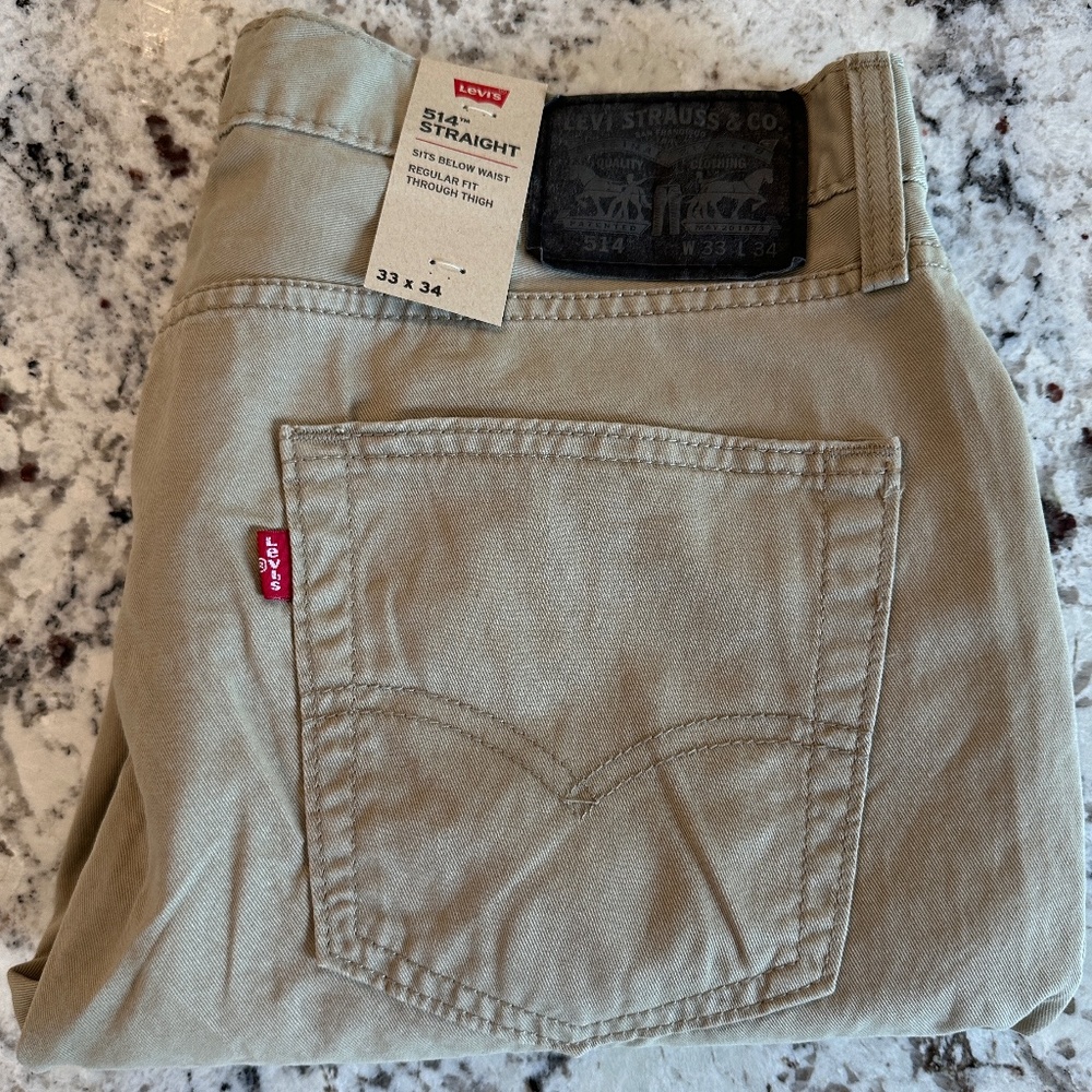 Levi's Mens 514 Straight 33x34 Mens Pants - NEW w/ Tags